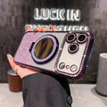 Glitter Magnetic Stand Mirror Phone Case for iPhone 11 12 13 14 15 16 17 18 Pro Max Plus