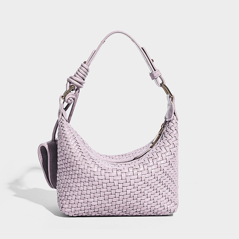 Hand-Woven PU Leather Crossbody Bag