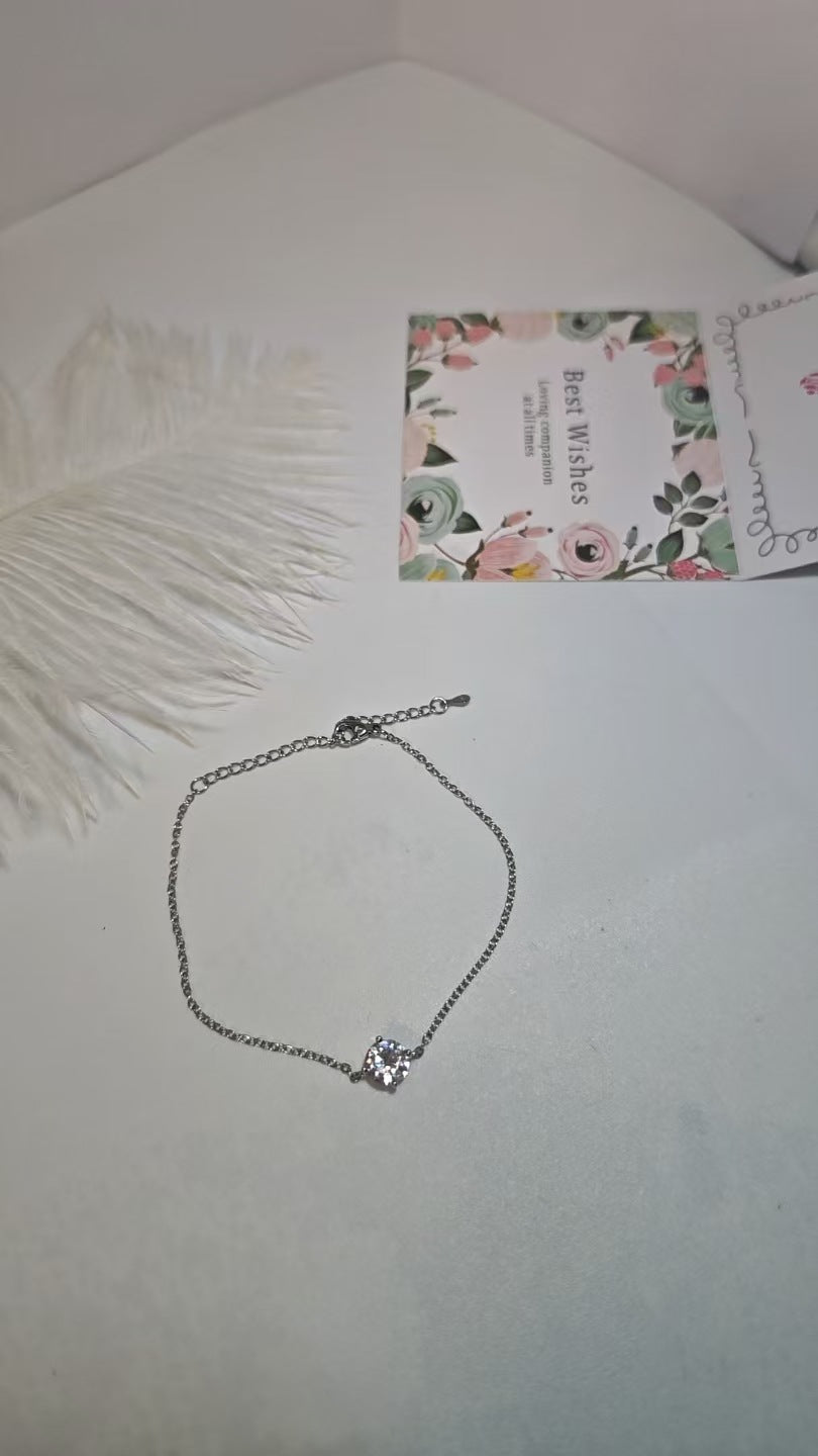 Gold Plated Simulated Diamond Necklace
