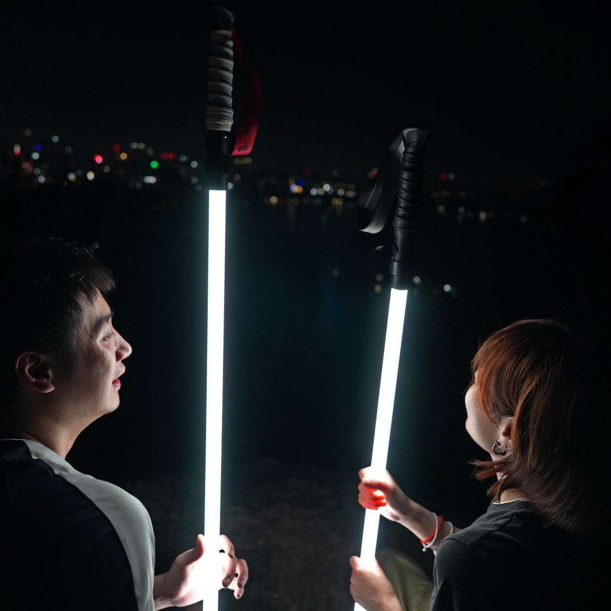 Lighting hiking stick