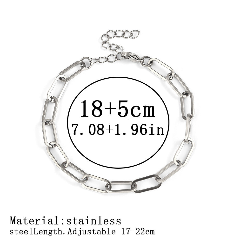 316L Titanium Steel Bracelet Waterproof Hypoallergenic Gold Plated Chain Jewelry for Men Women Unisex Fashion Accessories