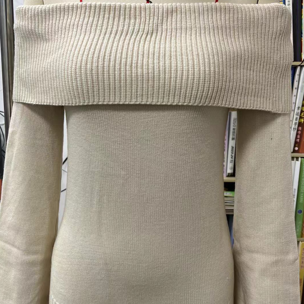 Womens Slim-fit Knitted Backless Sweater