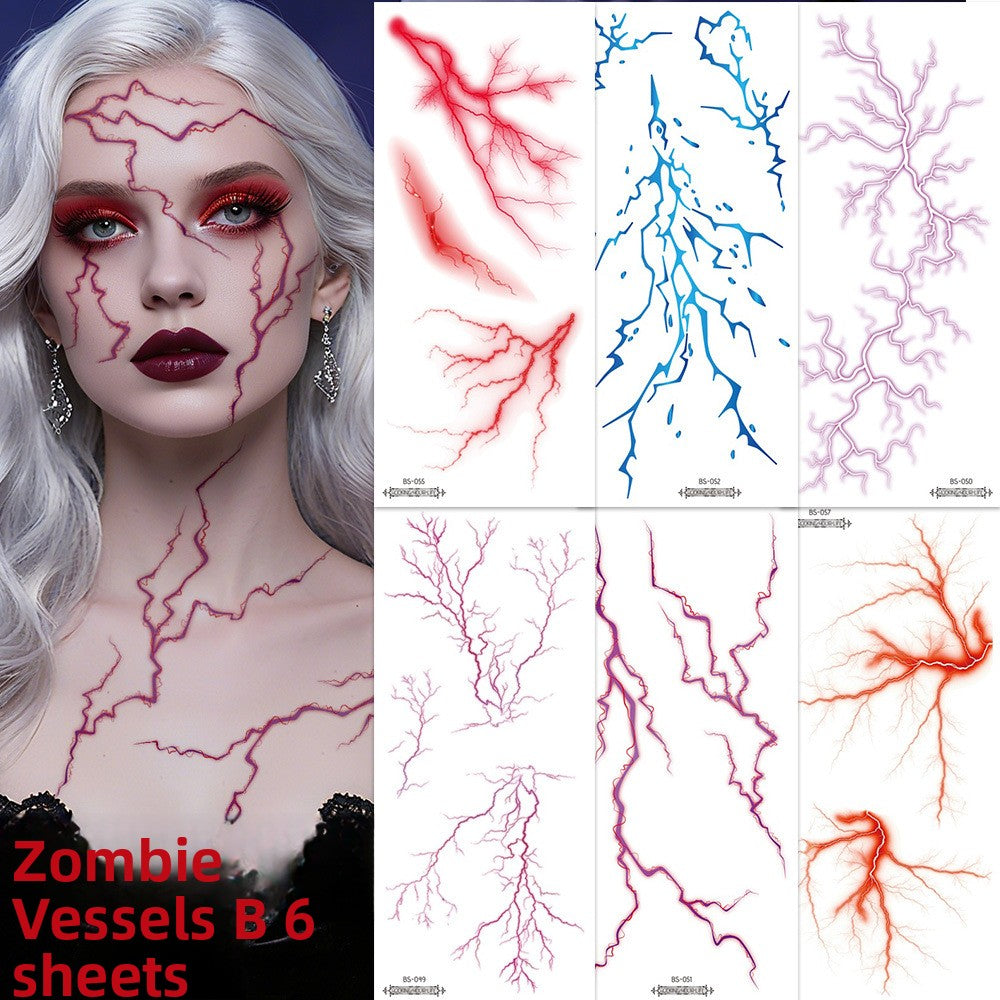 Halloween Scar Face Stickers Horror Makeup Set