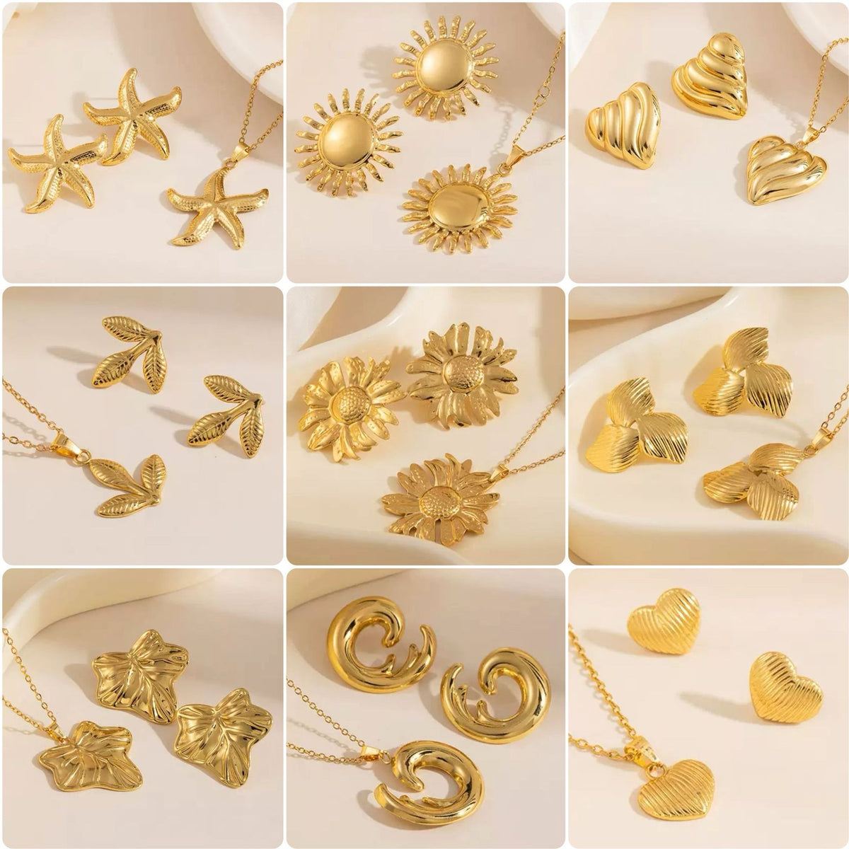 Stainless Steel Earrings and Necklace
