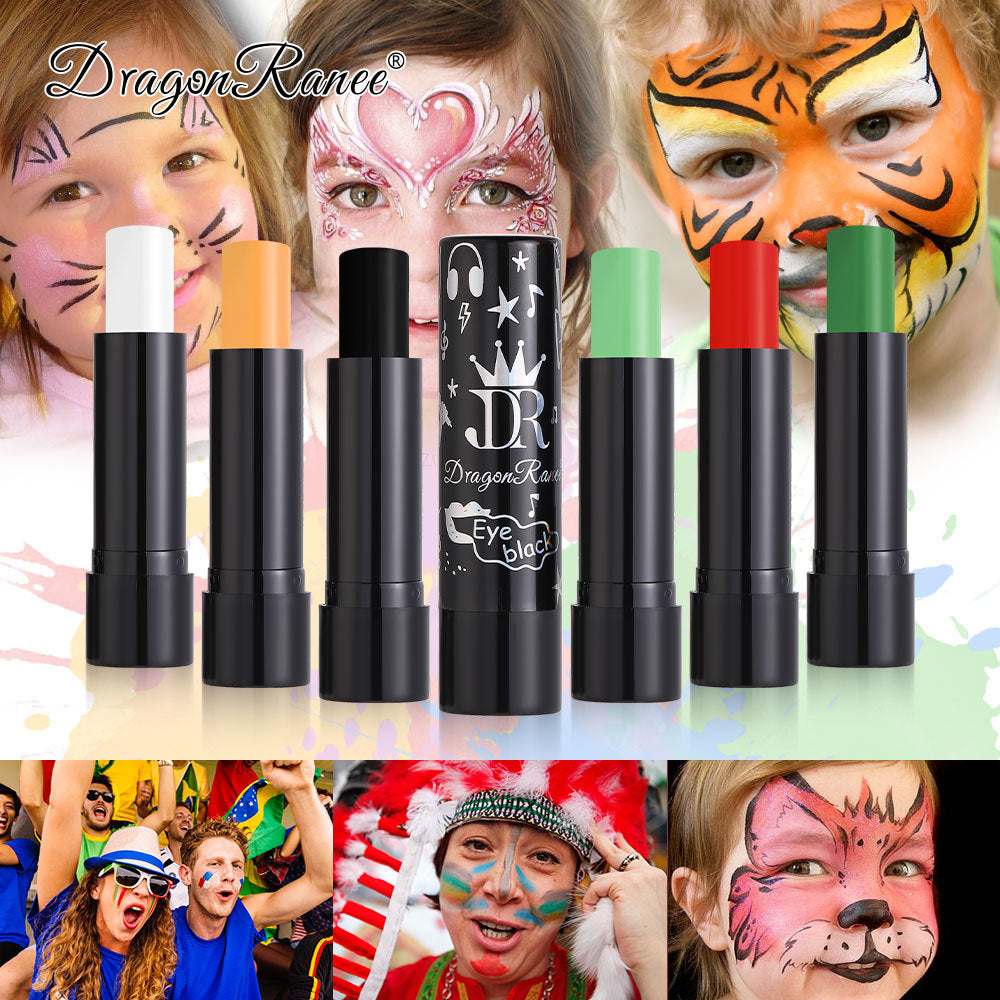 Dark purple green black lipstick face painting