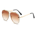 Double Bridge Metal Aviator Sunglasses