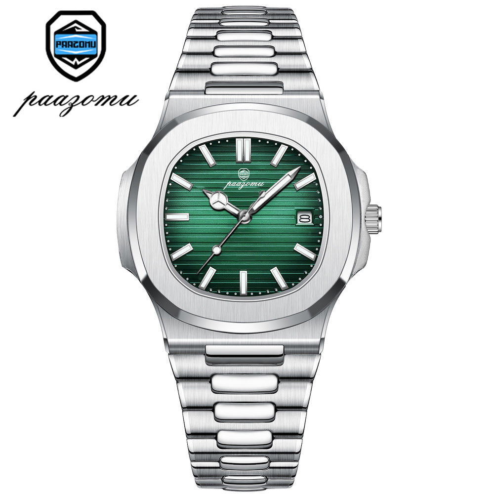 Men's quartz stainless steel watch