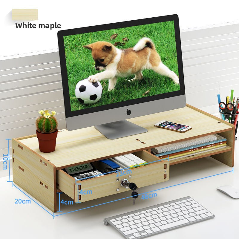 Ergonomic Desktop Rack with Storage Drawers