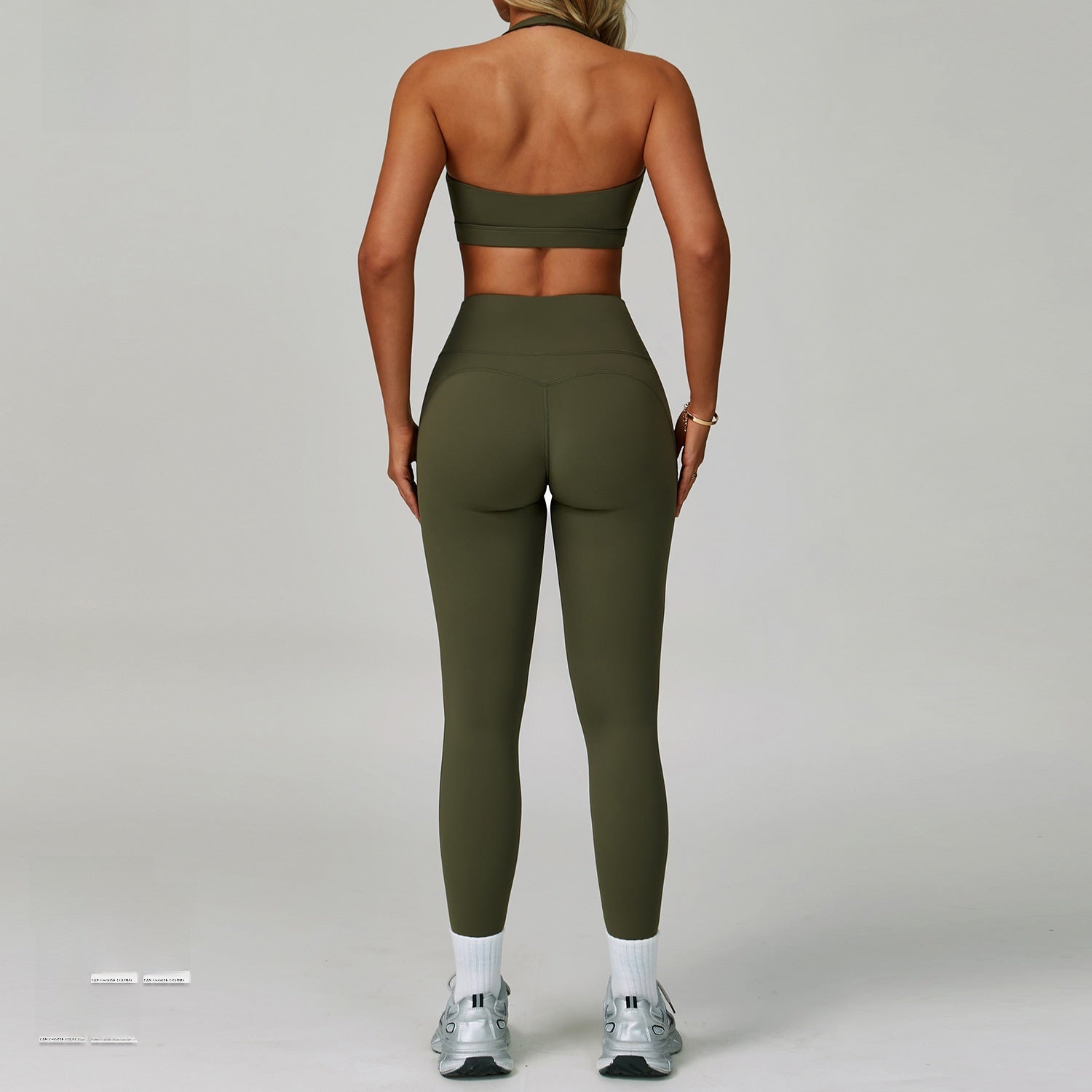 Womens Backless Yoga Fitness Set High-Intensity Sportswear