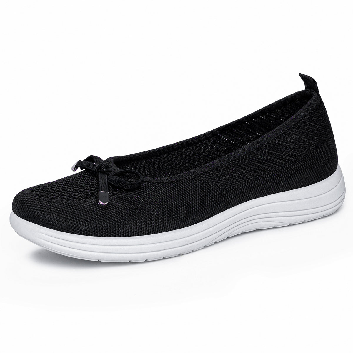 Womens Slip-On Flyknit Shoes Breathable Casual Flats