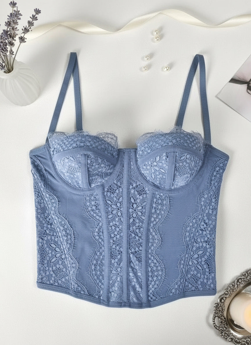 Women's Lace Mesh Camisole Top Slim Fit Streetwear