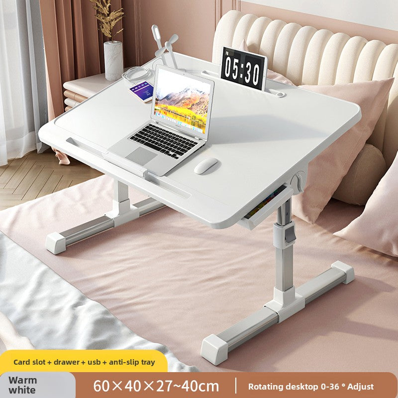 Adjustable Foldable Laptop Bed Desk with USB Port