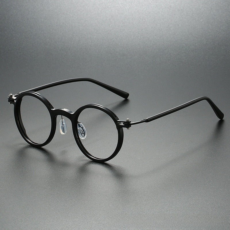 Round-framed metal spectacle frames