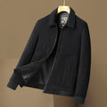Men's Corduroy Jacket with Turn-Down Collar Oversized Casual Coat