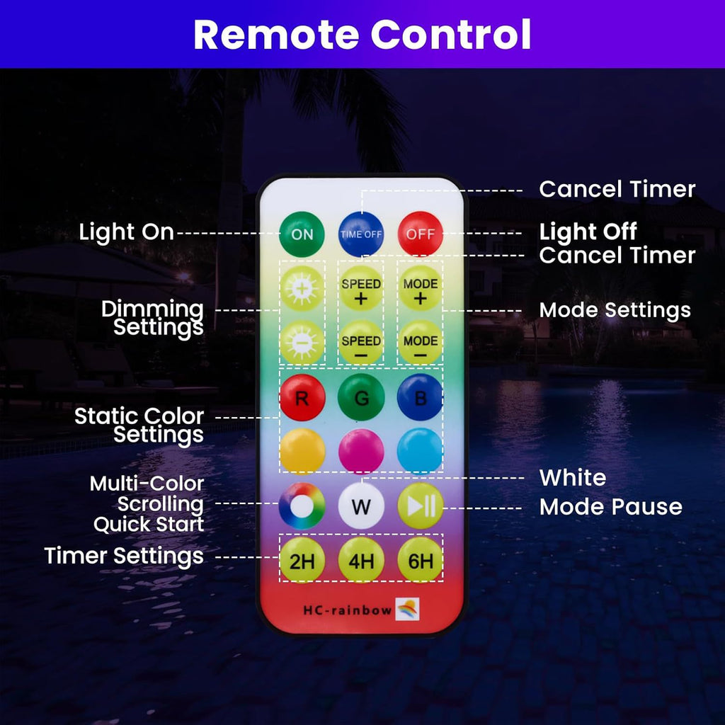 Solar Powered Floating Pool Light with Color Changing LED