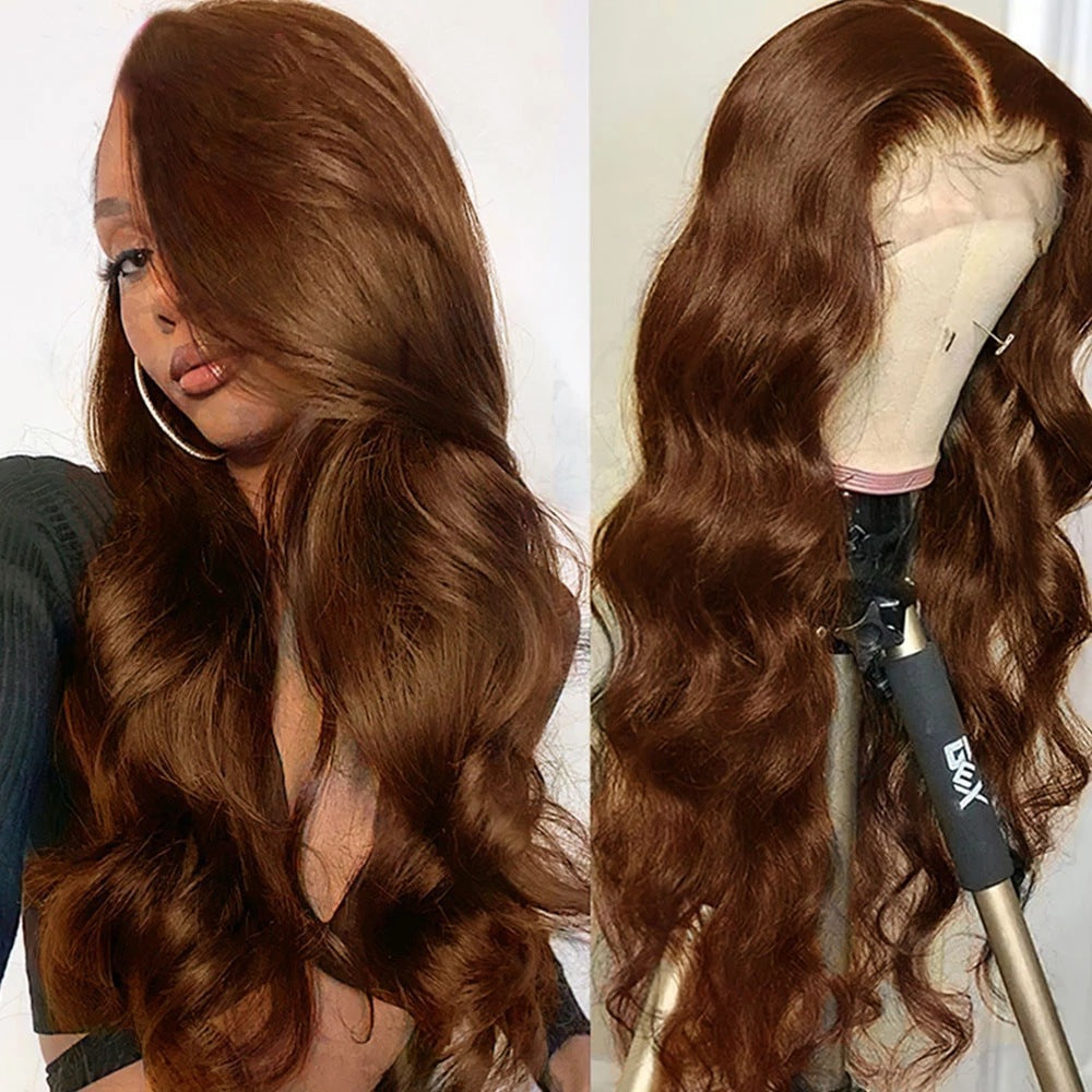 Hand-Crocheted Lace Front Deep Wave Synthetic Wig