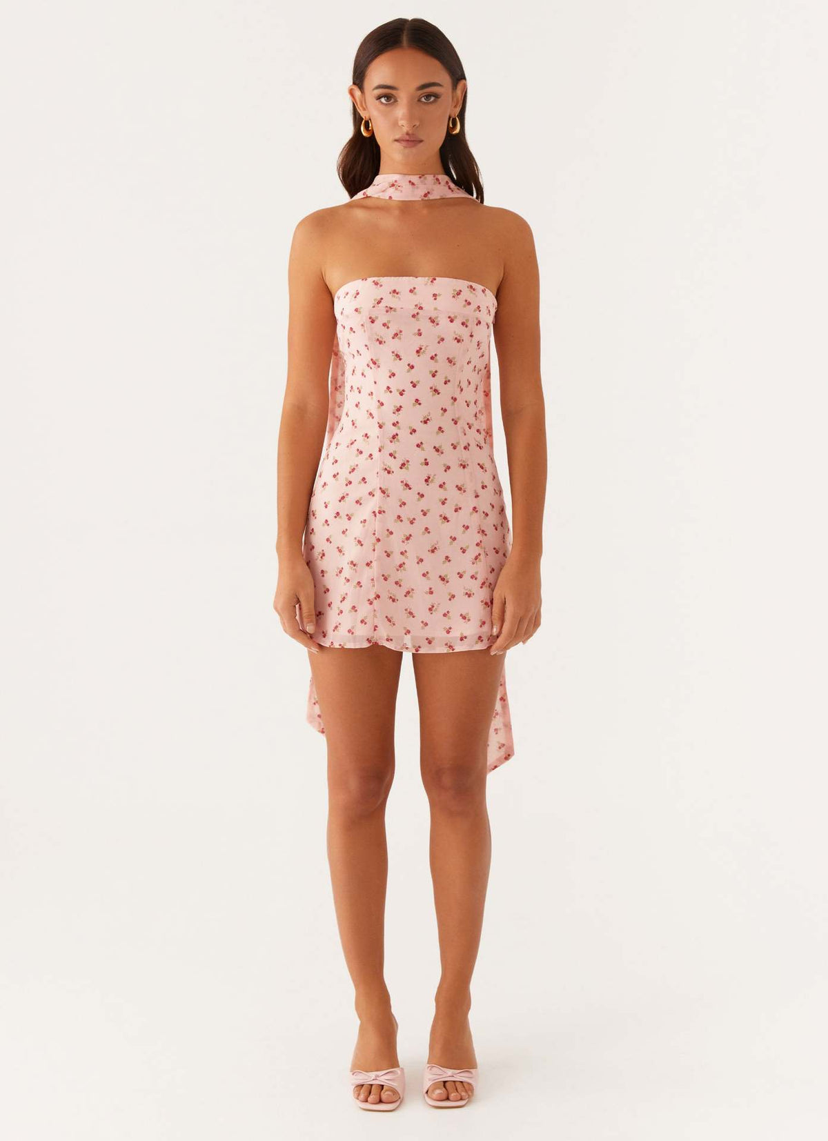 Floral Print Tube Top Dress