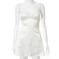 Adjustable Strap Backless Lace Dress