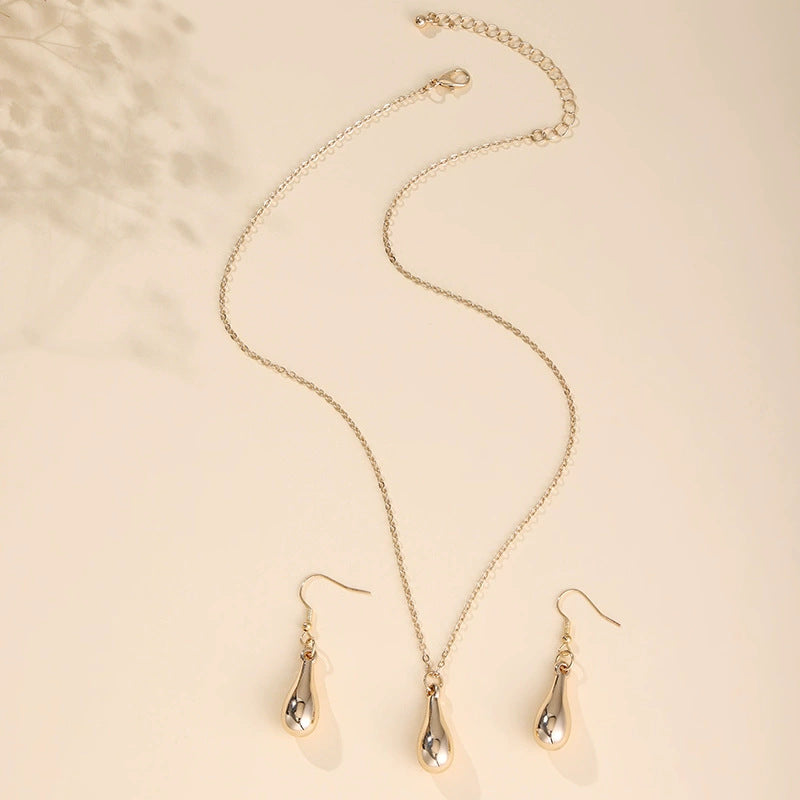 Water Drop Necklace and Earrings
