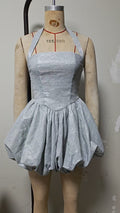 Elegant Sequin Halterneck Dress