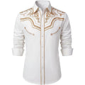 Mens Retro Western Long Sleeve Shirt