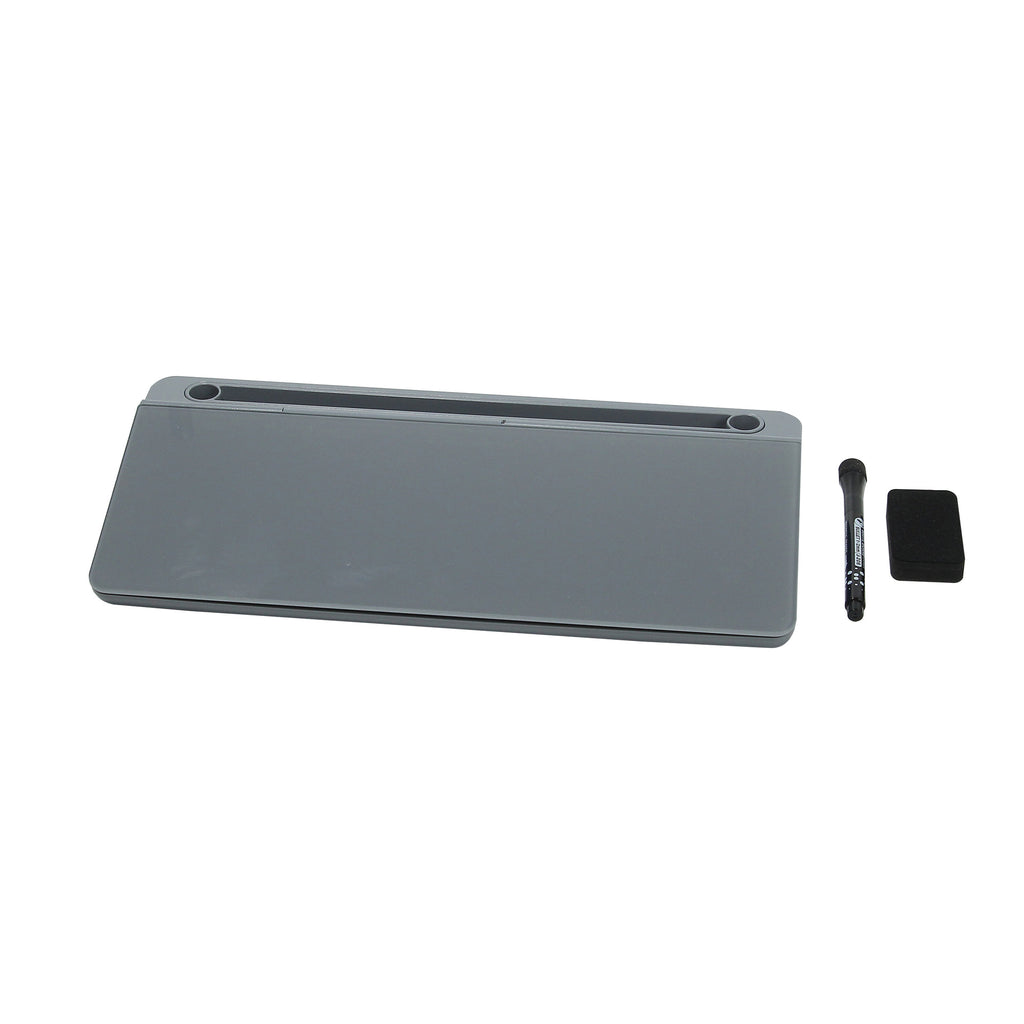 Desktop Glass Whiteboard with Storage