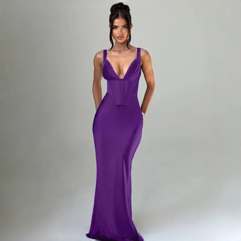 Elegant Strapless Fishtail Evening Gown