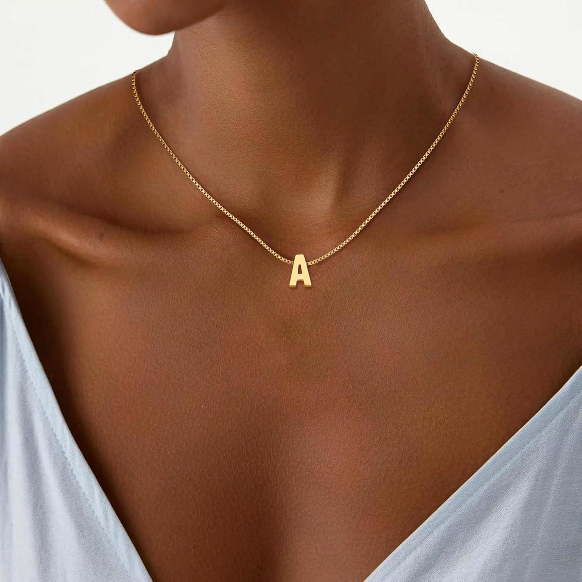 Initial Letter Pendant Necklace Women Fashion Jewelry
