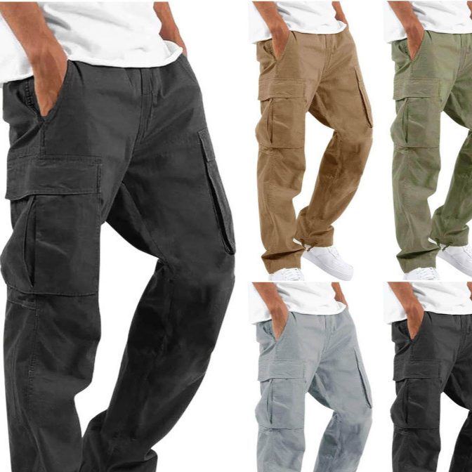Mens Drawstring Cargo Pants