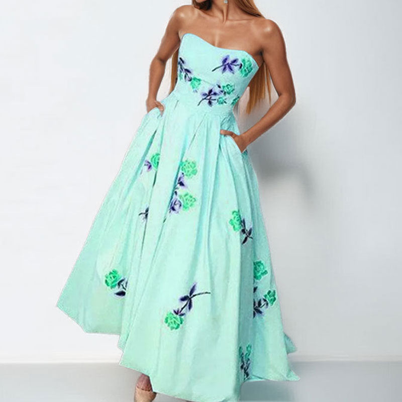 Printed Dress Elegant Long Dress