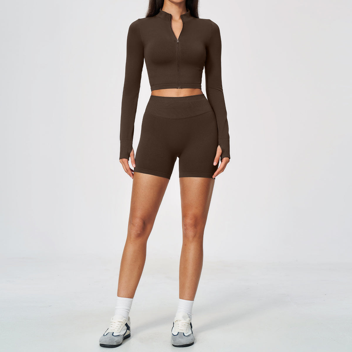 Women's Two-Piece Yoga Set Quick-Dry Sleeveless Jacket and Shorts