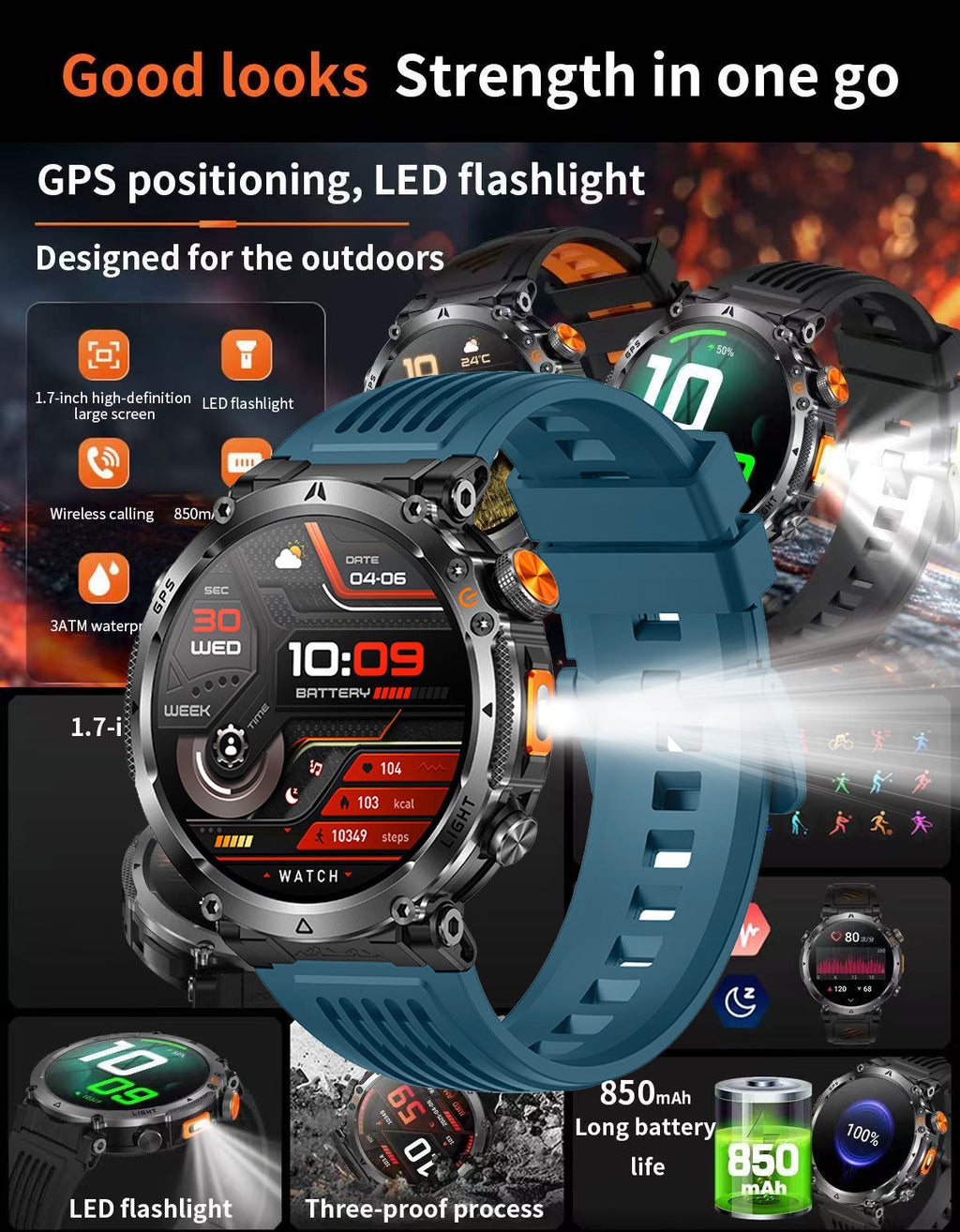 GPS Smart Watch with Health Monitoring