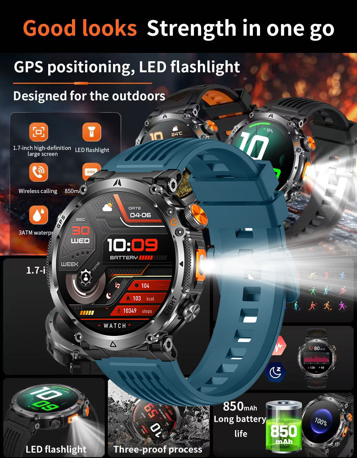 GPS Smart Watch with Health Monitoring