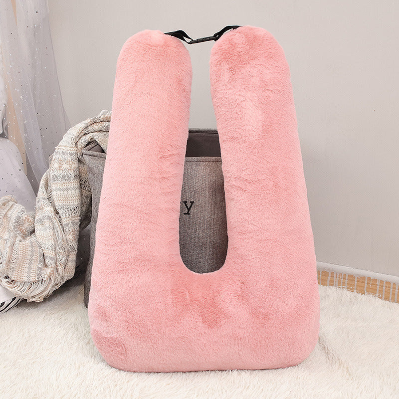 U-Shaped Plush Car Pillow Cushion