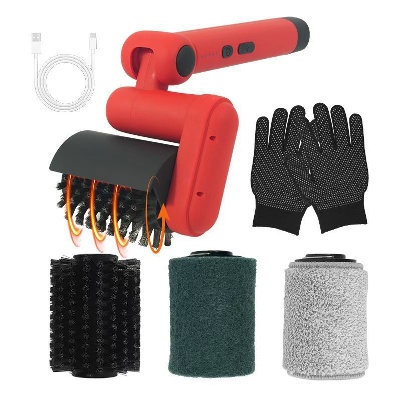 Electric Barbecue Cleaning Brush with Stainless Steel Bristles