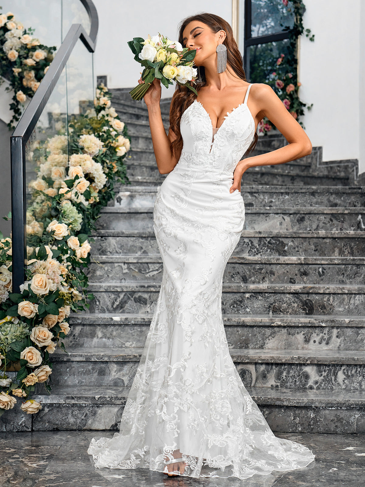 Elegant Embroidery Sheath Dress