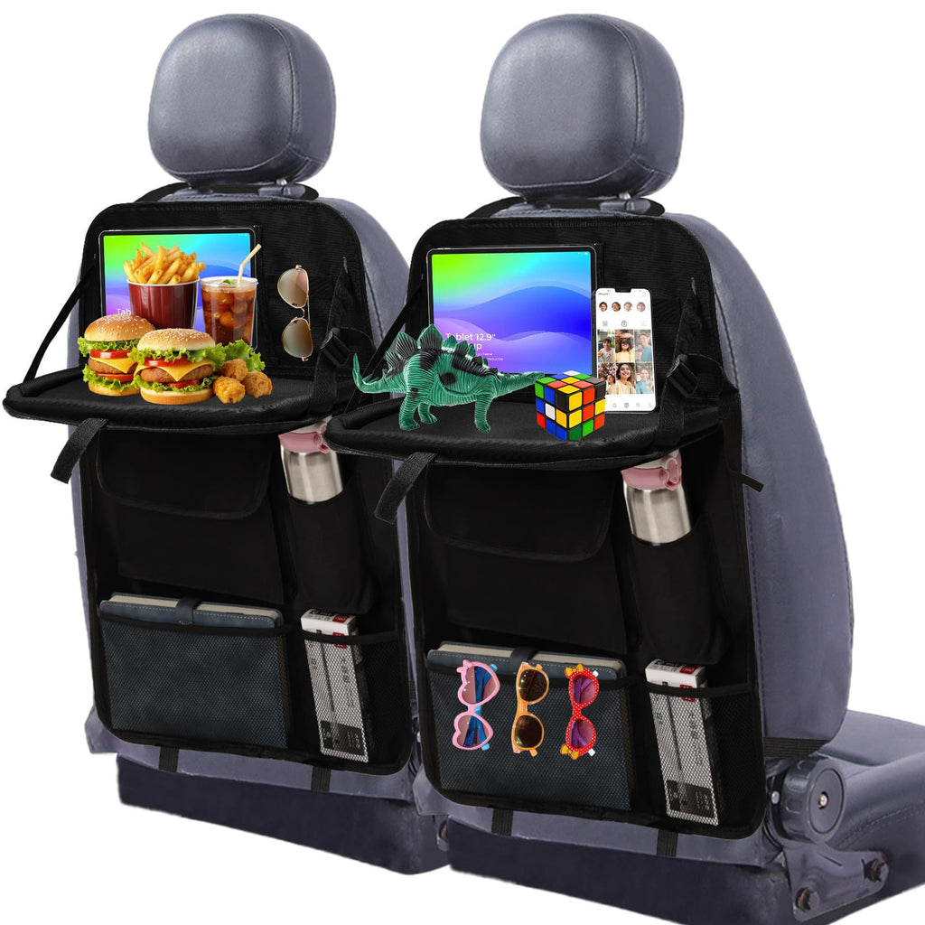 Multifunctional Car Rear Seat Organizer with Trash Can and Cup Holder