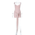 Lace Backless Suspender Dress
