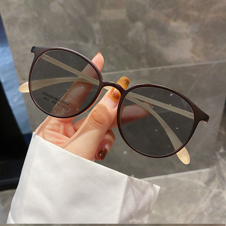 Korean Style Photochromic Oval Glasses