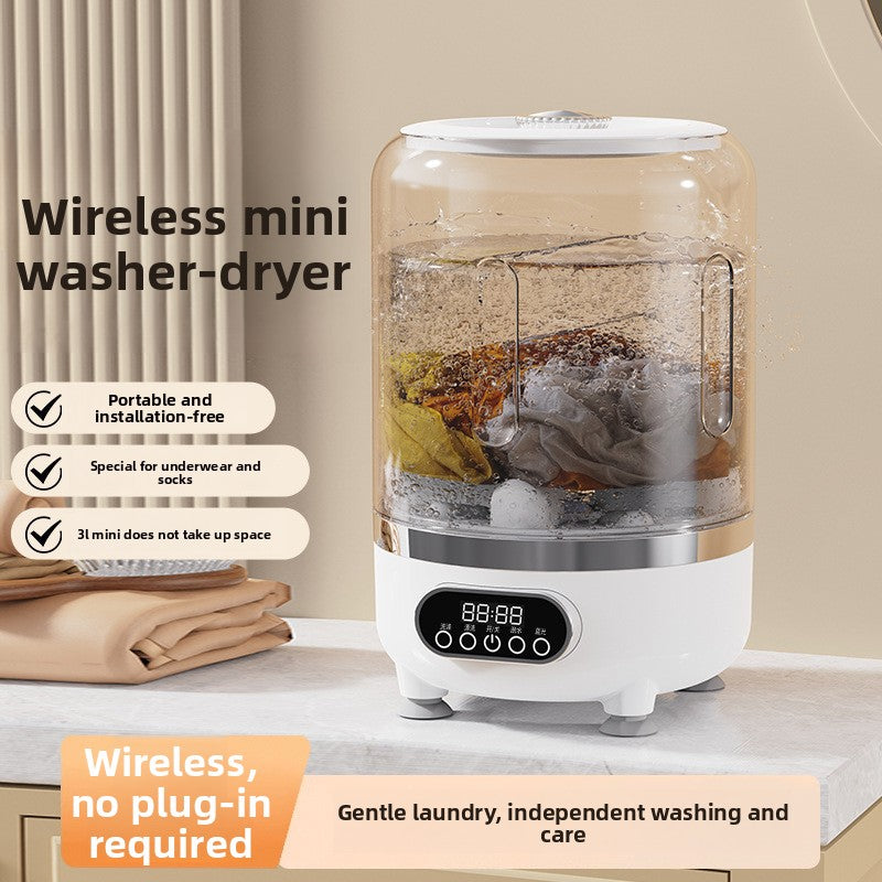 Turbo Washing Machine, Small Rechargeable Washing Cup for Underwear