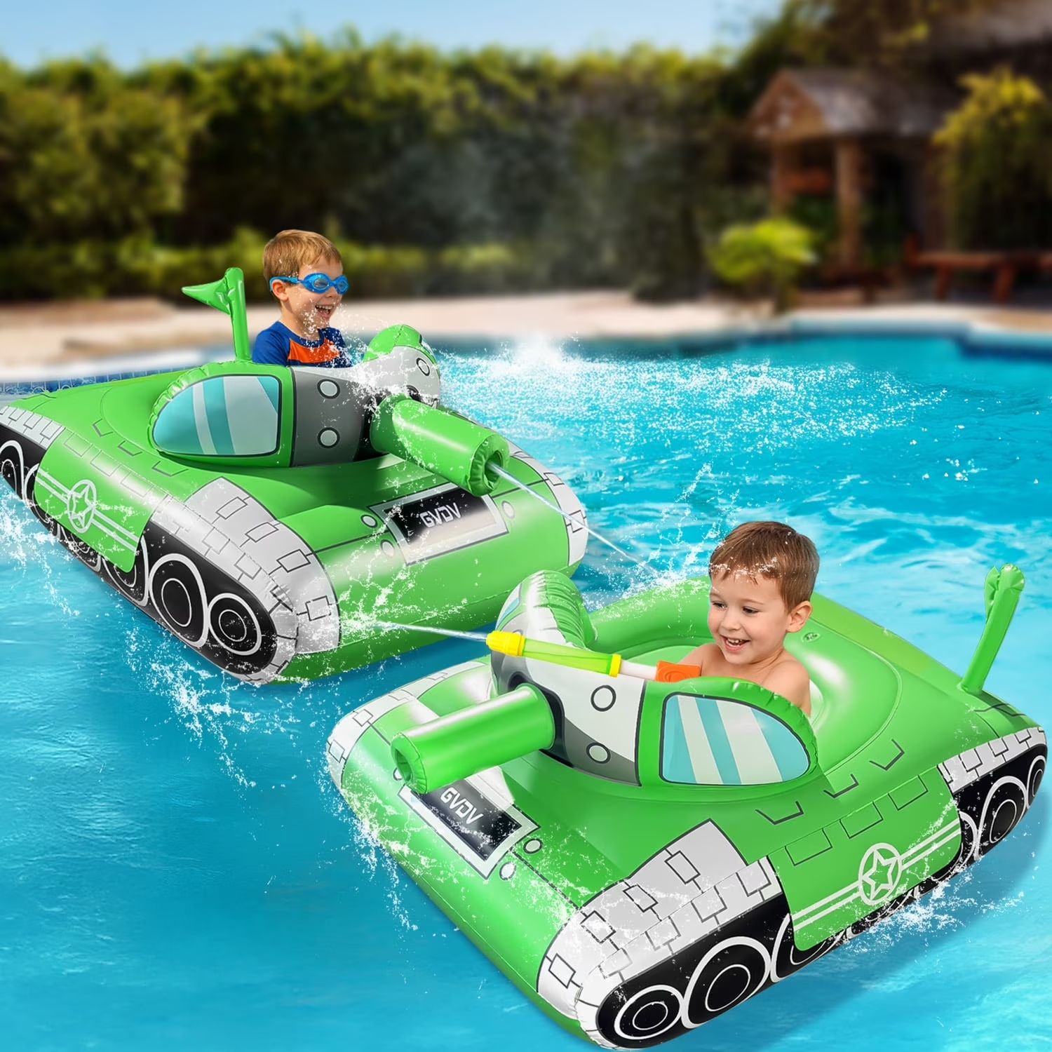 Inflatable Water Spray Battle Tank