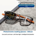 Progressive Multifocal Anti-Blue Light Photochromic Reading Glasses