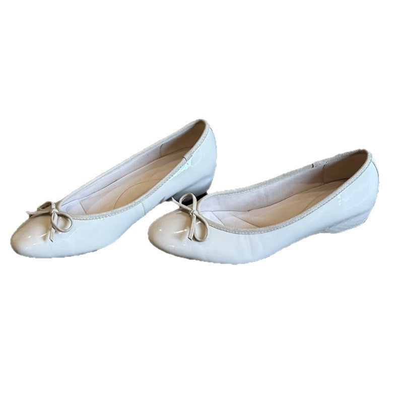 Round Toe Bowknot Ballet Flats