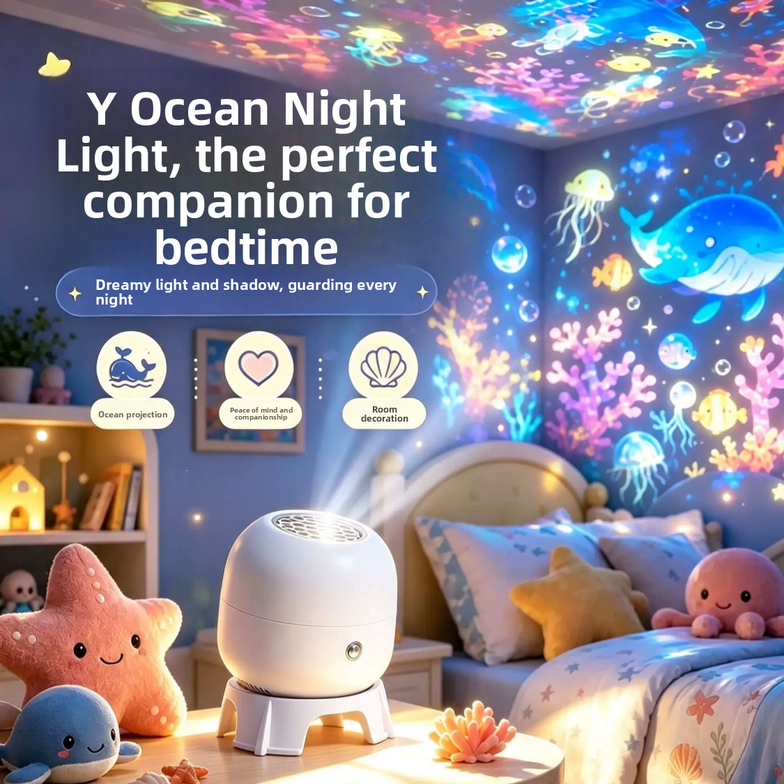 Multifunction USB Projector Night Light with Interchangeable Discs