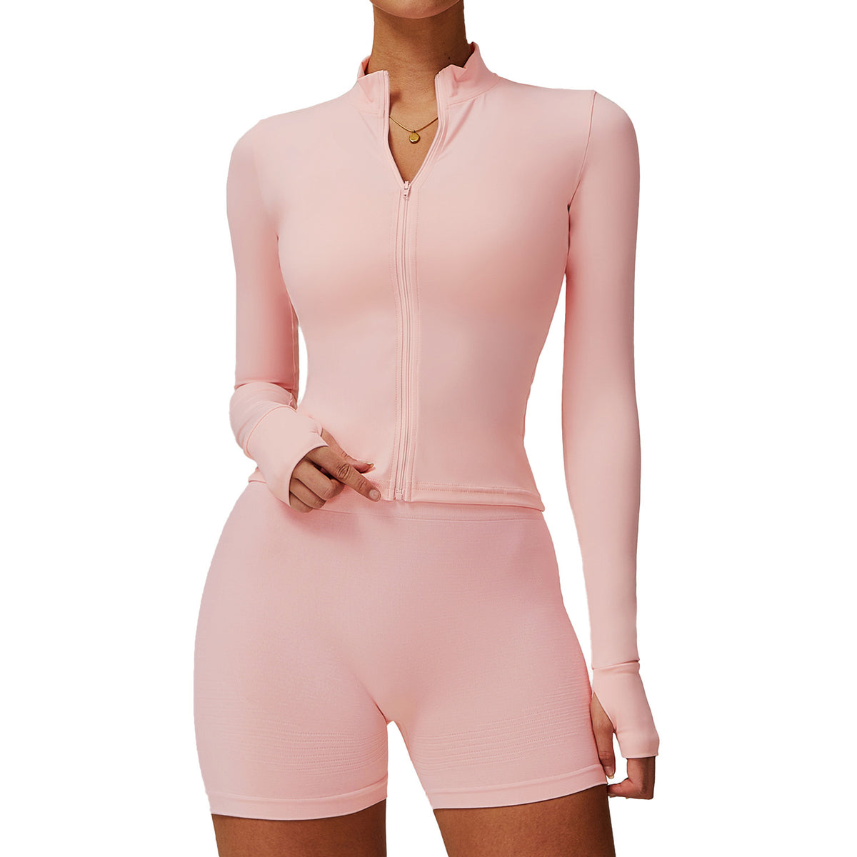 Womens High-Neck Fitness Long Sleeve Top