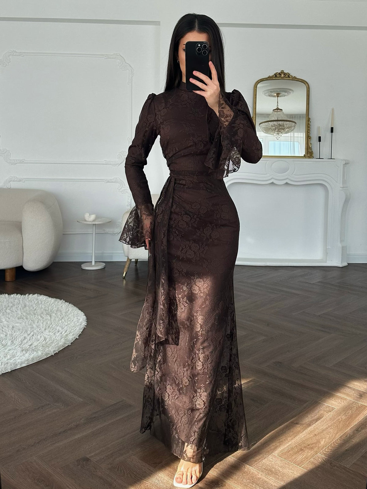 Elegant Lace Bodycon Evening Dress