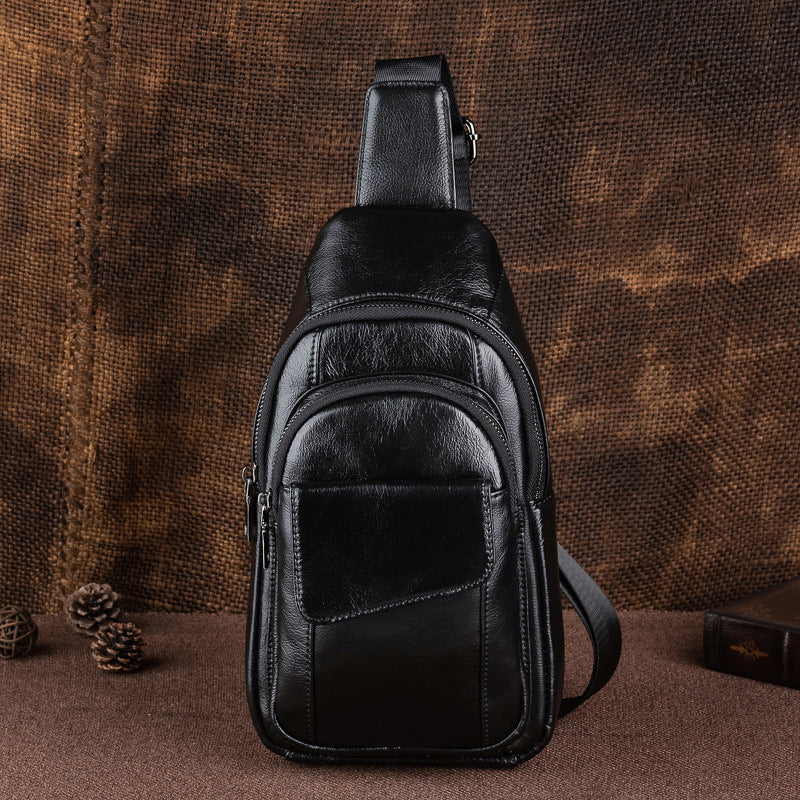 Genuine Leather Crossbody Chest Bag