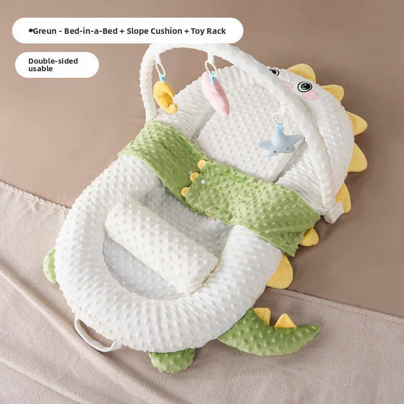 Baby Anti-Jump Soothing Bed with Slope Pad