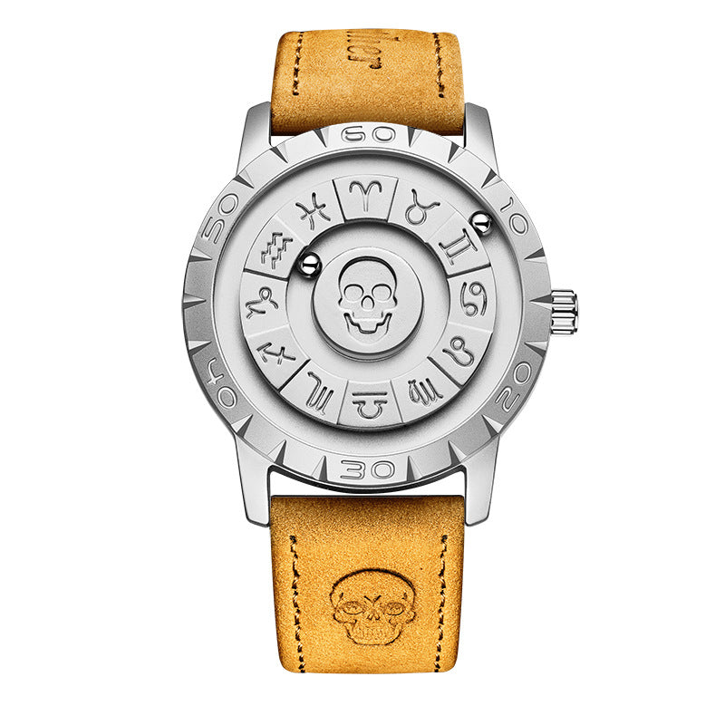 Magnetic Bead Non-Mirror Black Technology Sense Suspension Watch