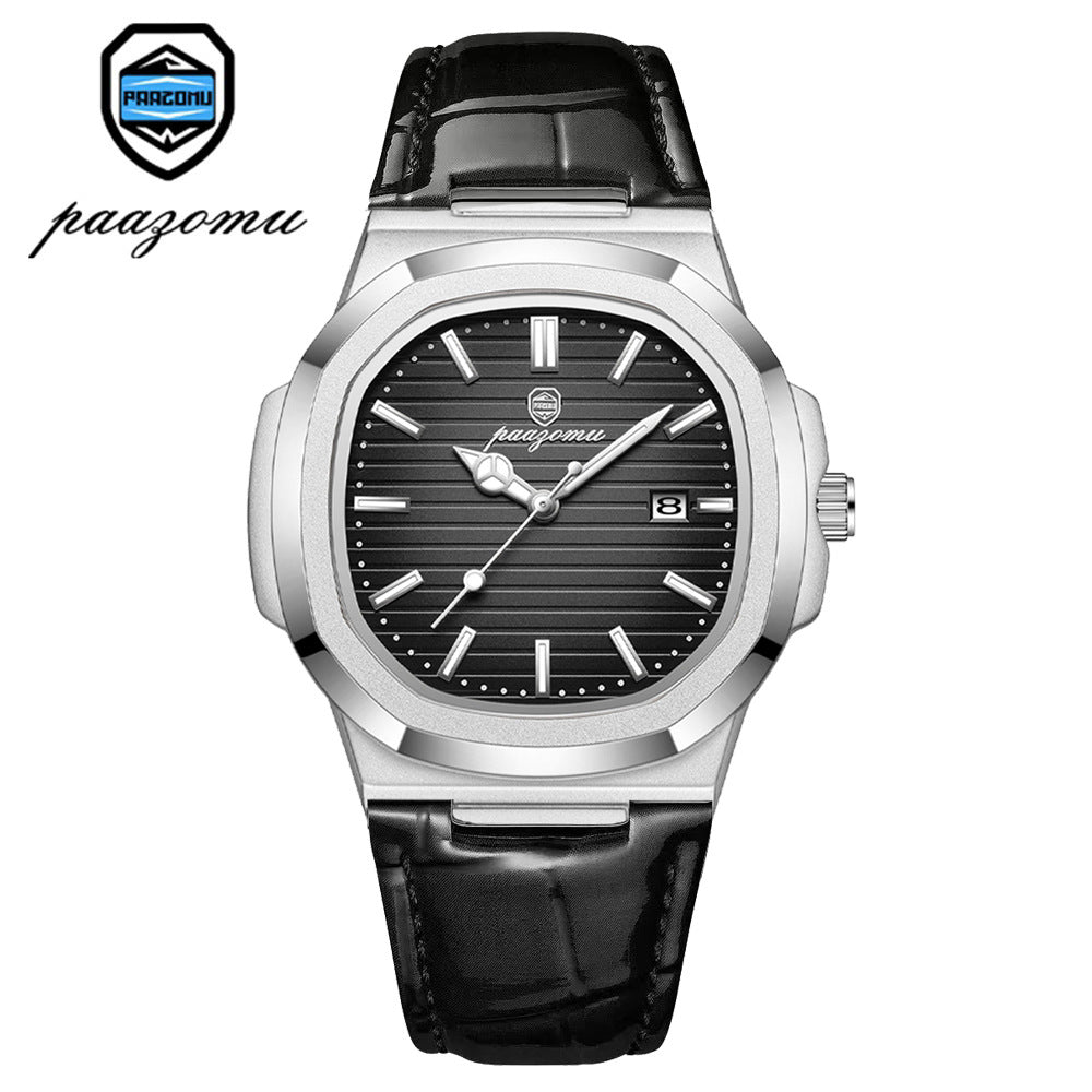 Men's quartz stainless steel watch